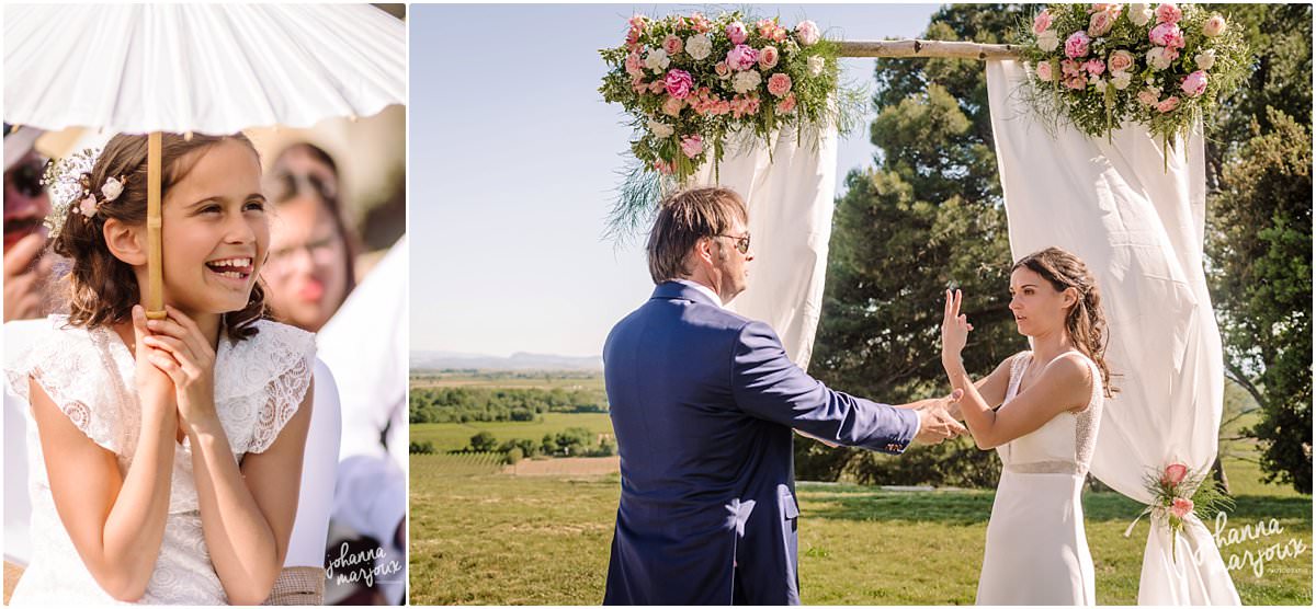 cérémonie de mariage au Château de Parazza