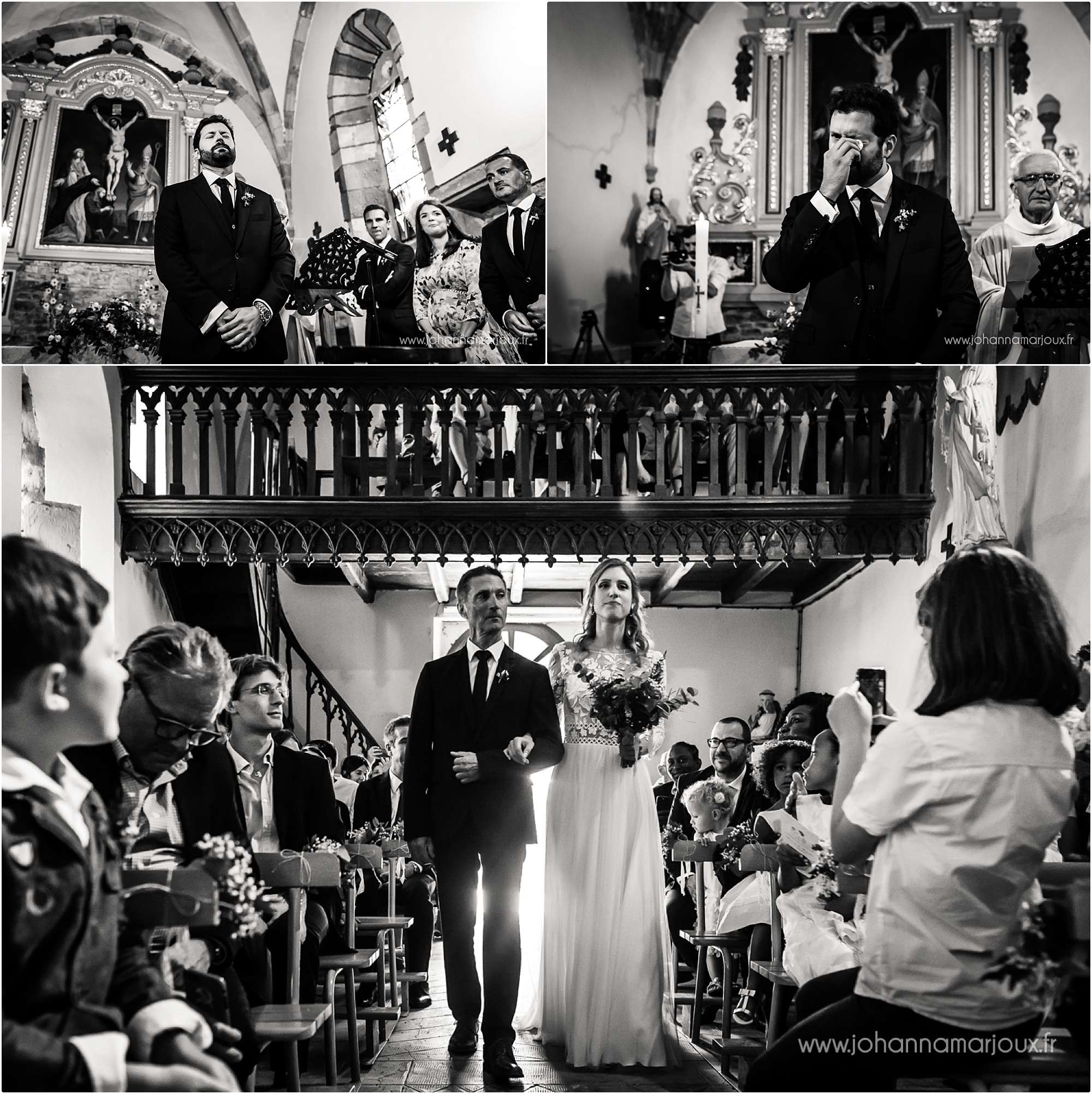 Cérémonie de mariage dans une adorable église en Aveyron