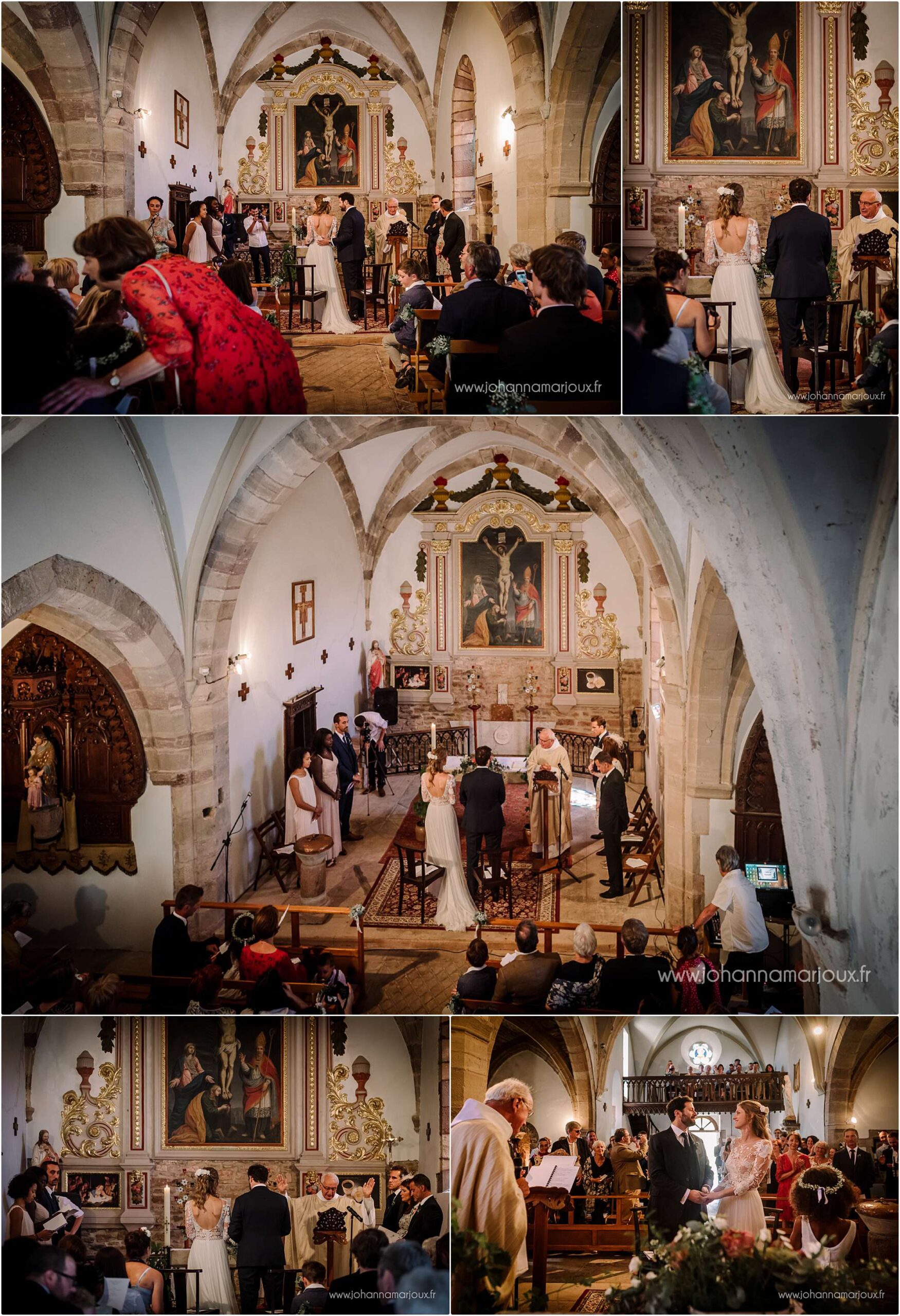 Cérémonie de mariage dans une adorable église en Aveyron