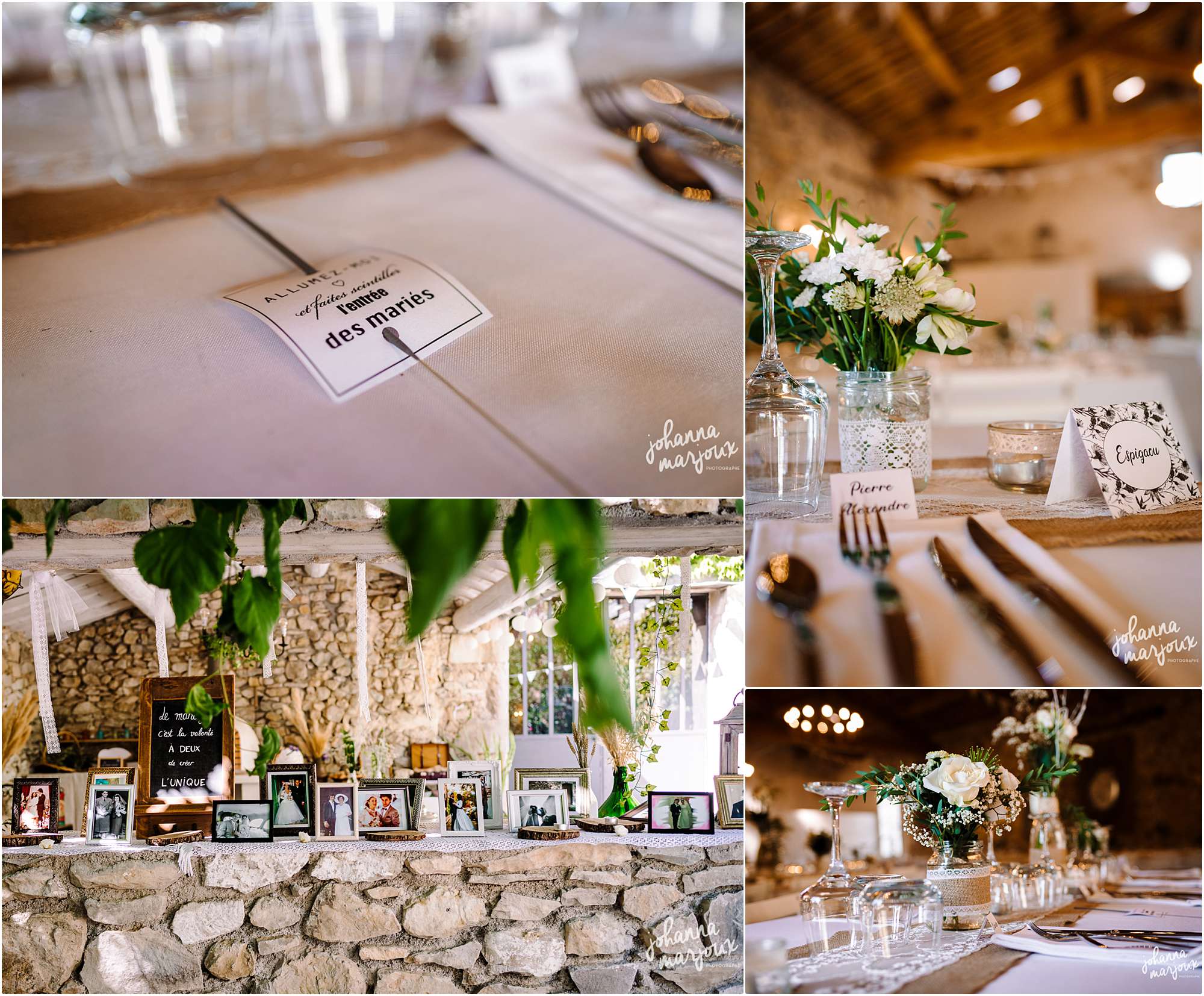 Décoration d'un mariage à la Bastide de Lussan