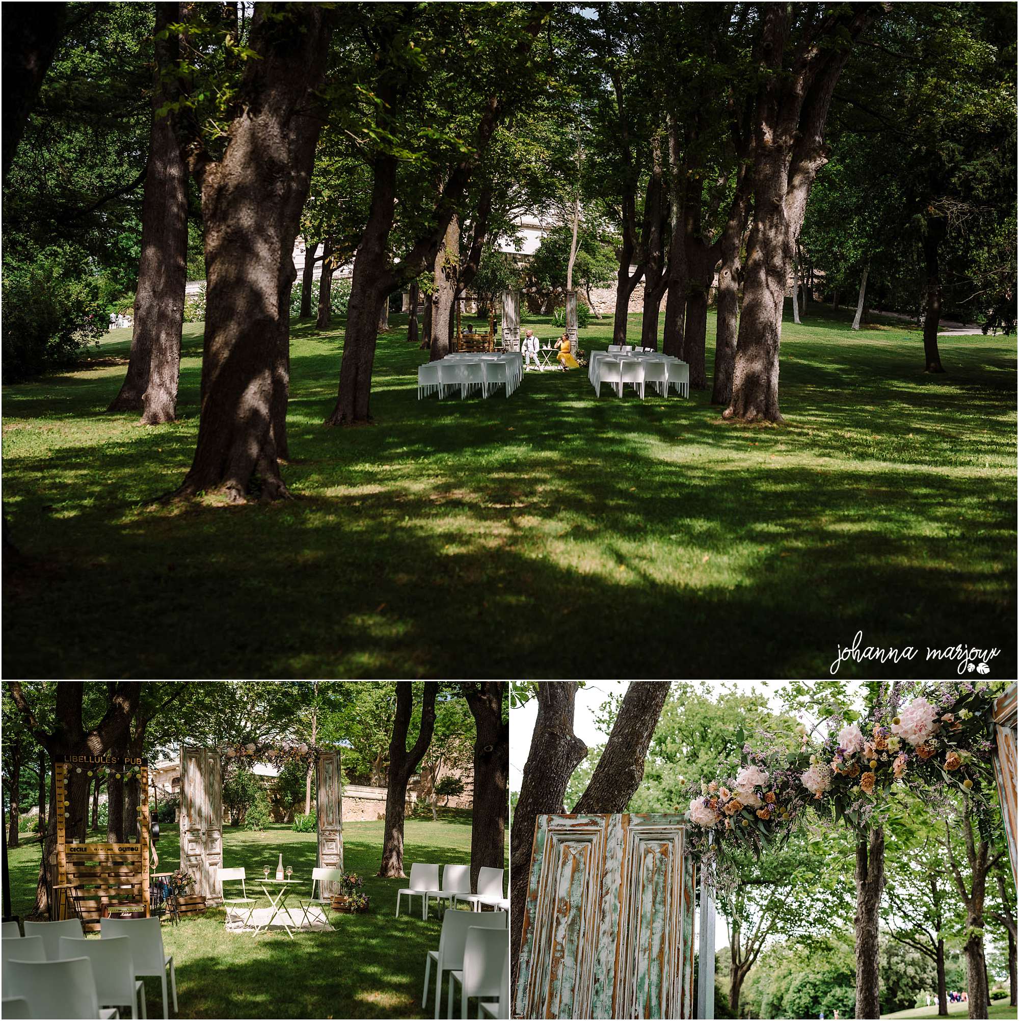 décoration d'un mariage au Château Saint Martin de Graves