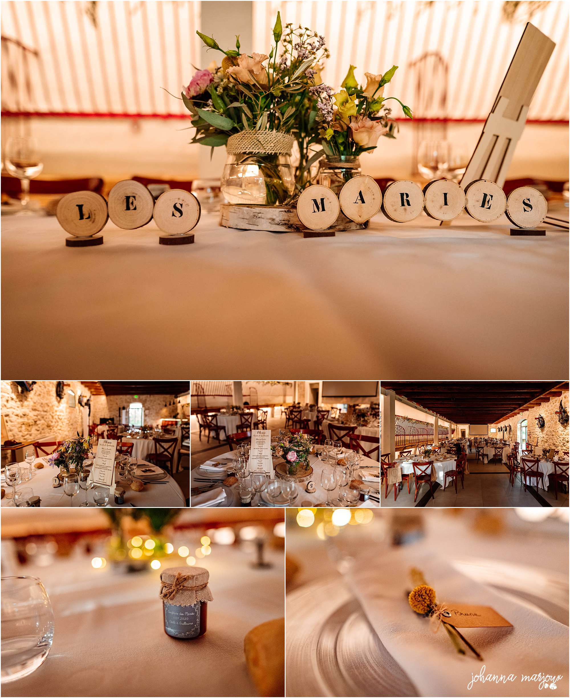 Décoration de photos de couple lors d' mariage au Château Saint Martin de Graves