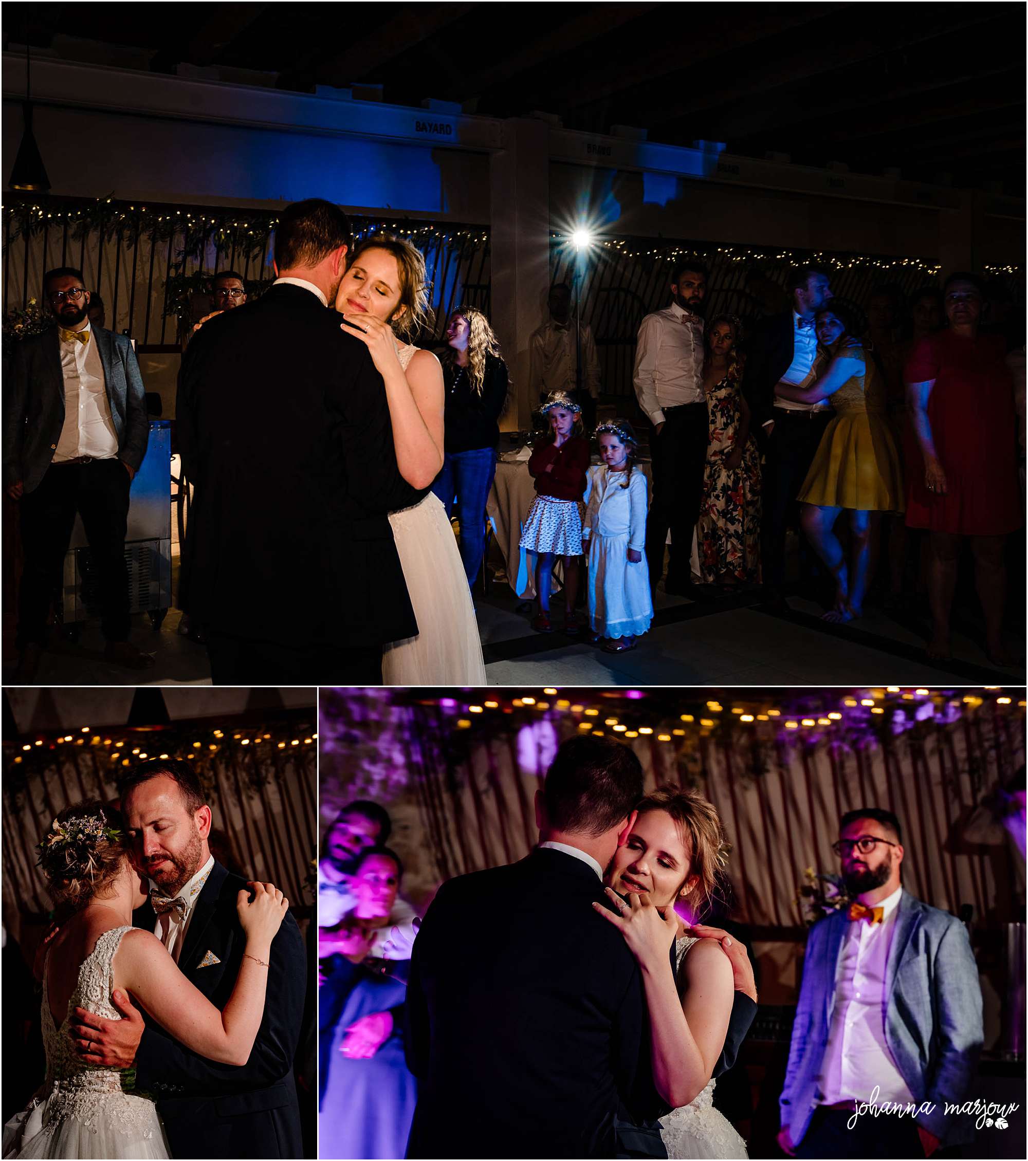 Première danse lors d'un Soirée de Décoration de photos de couple lors d' mariage au Château Saint Martin de Graves