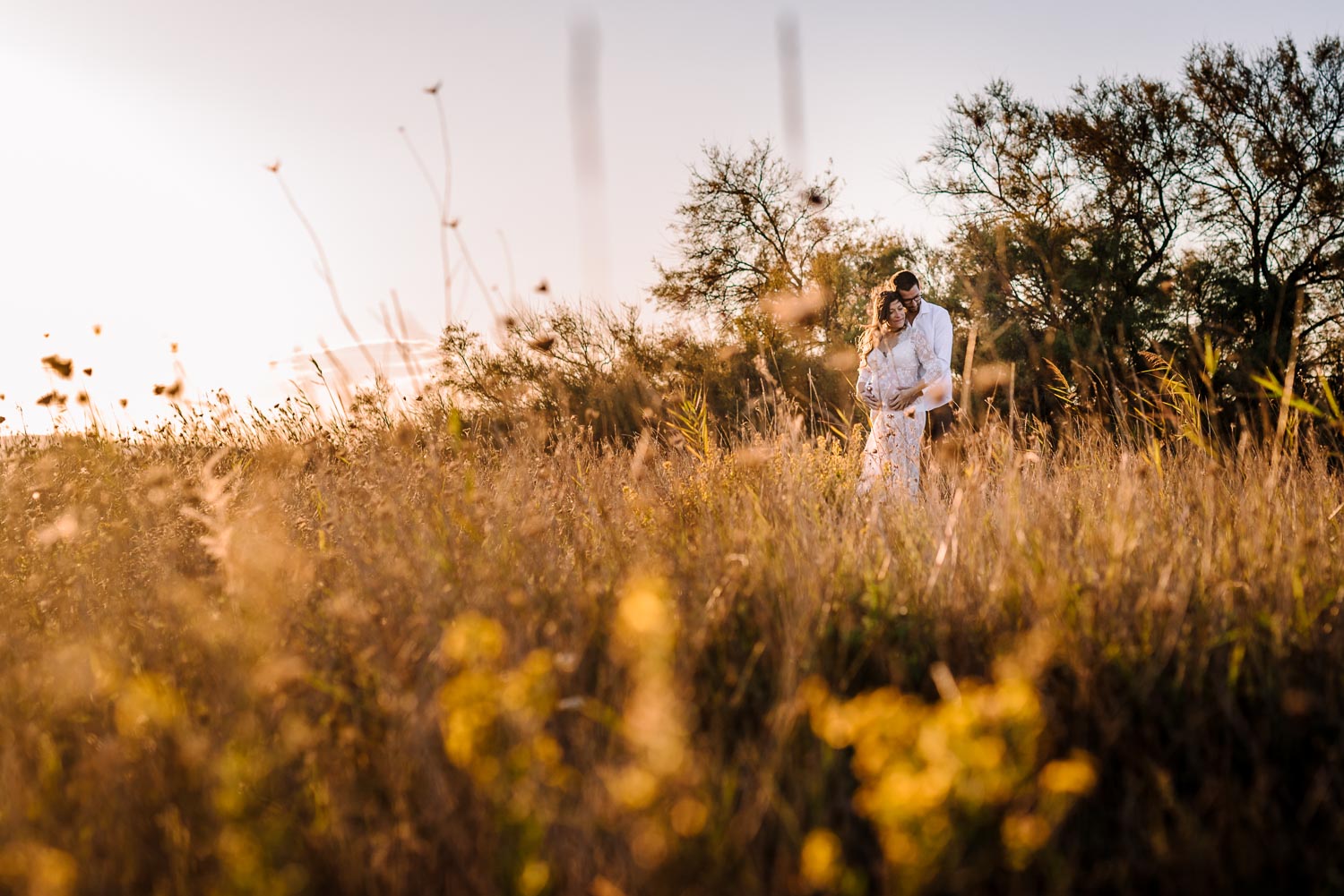 shooting grossesse dans la nature à Montpellier