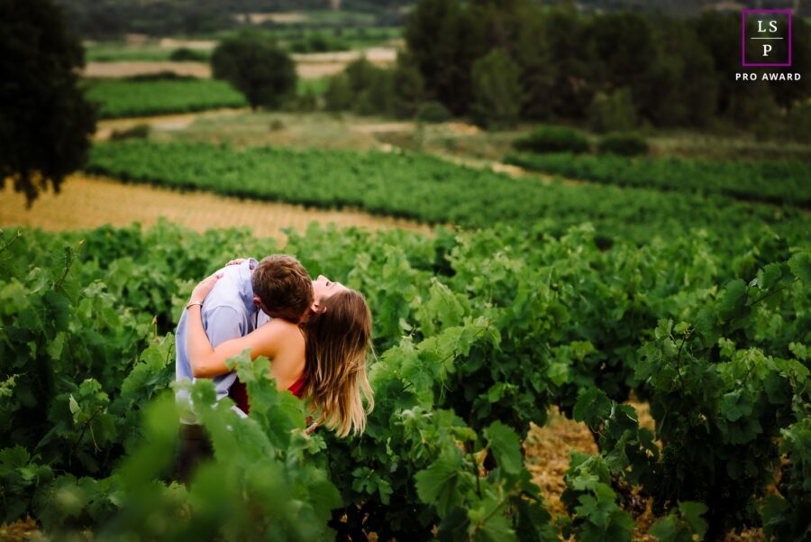 séance engagement dans les vignes dans l'Hérault