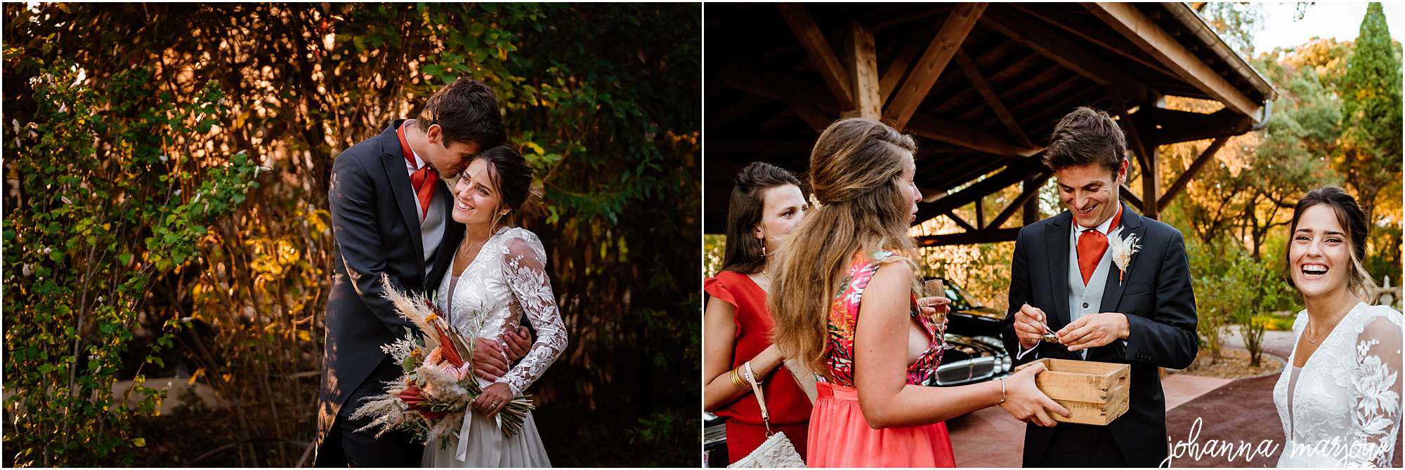 Portrait lors d'un mariage au Chateau Hermitage de Combas