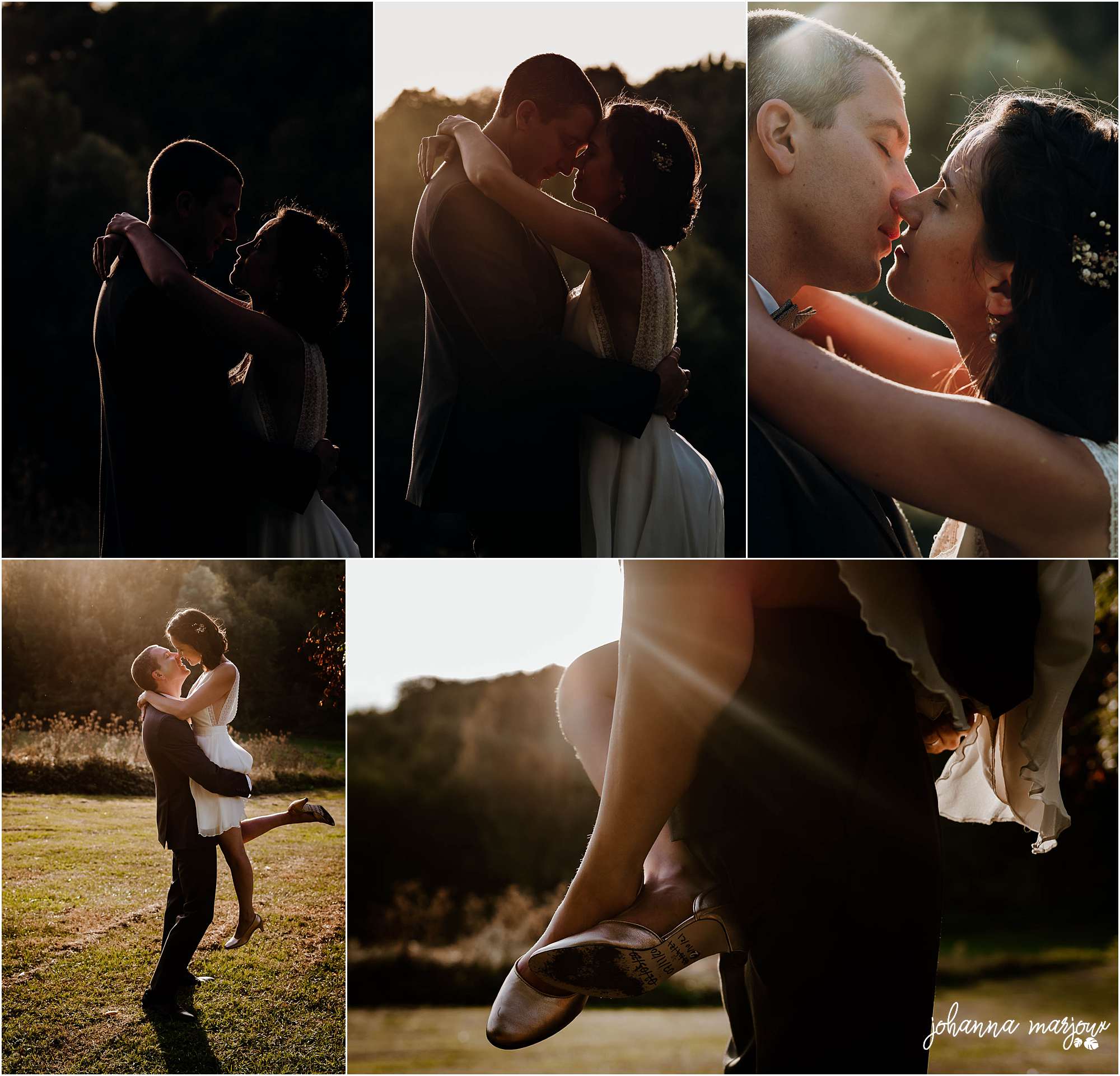 Photos de couple lors d'un mariage dans l'Aude