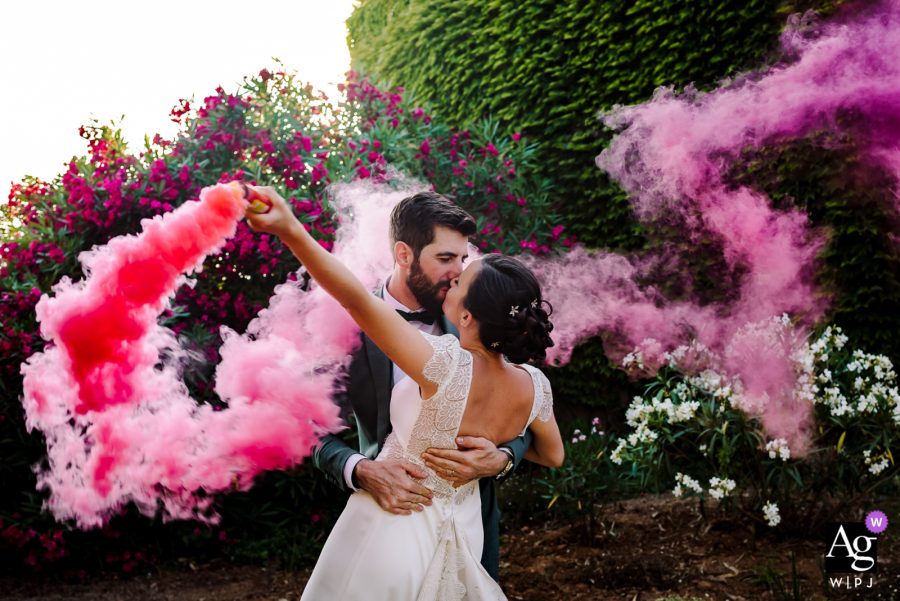 Récompense photo artistique de couple lors d'un mariage à Montpellier