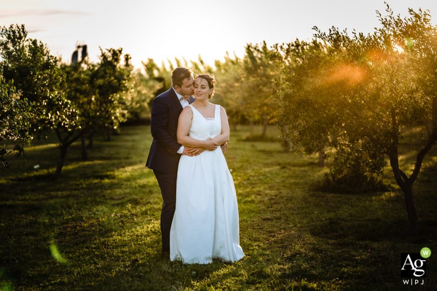 Récompense photo artistique de couple lors d'un mariage à Montpellier