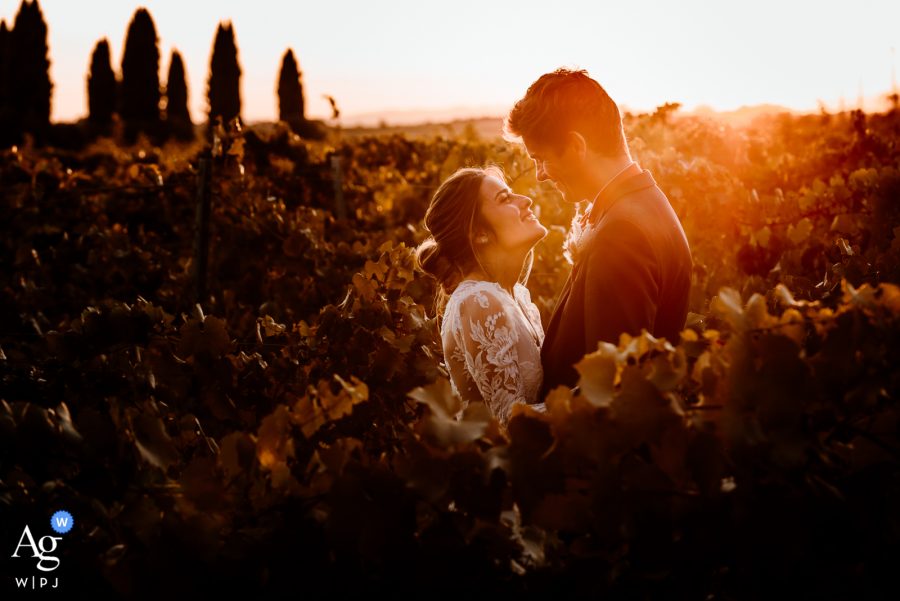 Médaille photo artistique de couple lors d'un mariage à Montpellier