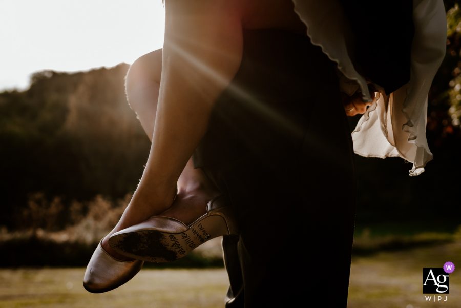 Récompense photo artistique de couple lors d'un mariage à Montpellier