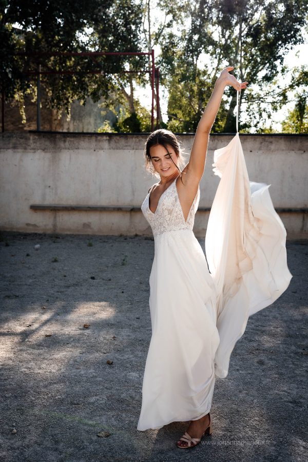 La mariée au Mas de la mourade