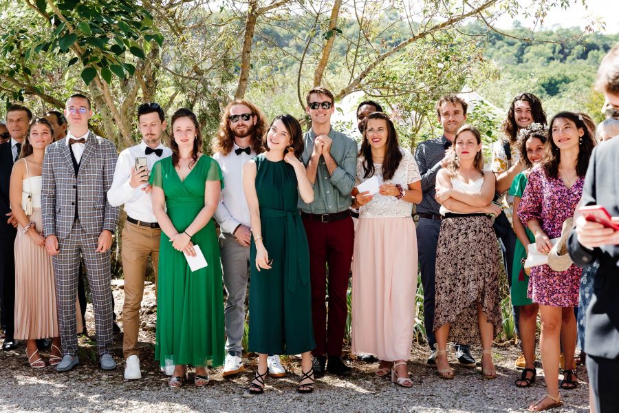 Cérémonie lors d'un mariage au Mas de la Plume