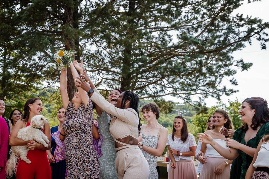 Cocktail de mariage au Mas de la plume
