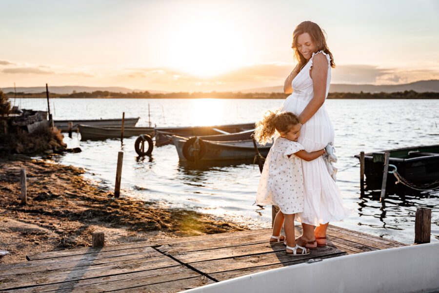 Séance photo grossesse en famille à Montpellier